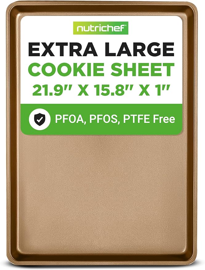 NutriChef Nonstick XL Cookie Sheet Baking Pan by NutriChef%E2%84%A2Kitchen