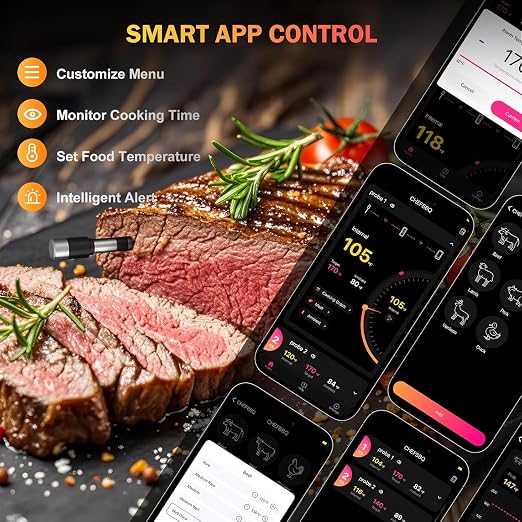 Meat Thermometer Wireless with 2 Probes, 800FT Bluetooth Digital Thermometer - Image 2