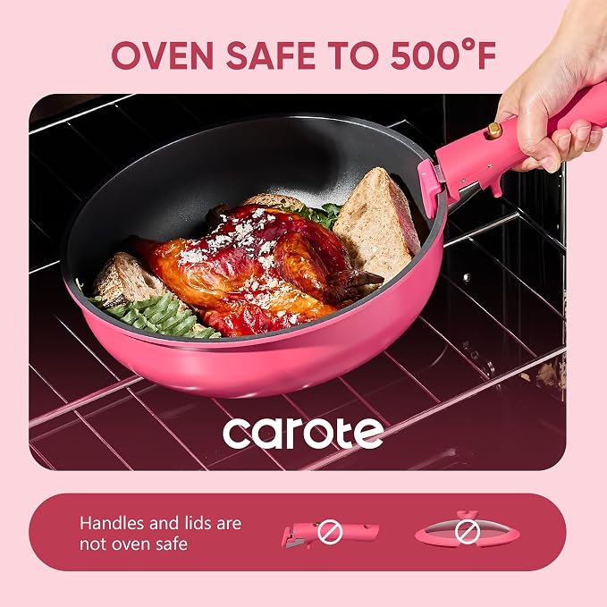 CAROTE 15pcs Pots and Pans Set Non Stick, Cookware Set Non Toxic - Image 7