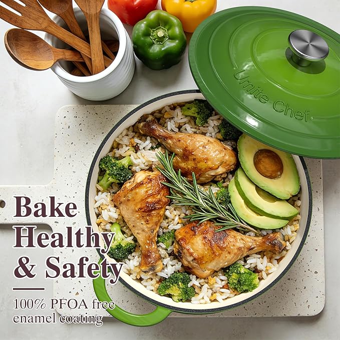 Umite Chef 7QT Enameled Cast Iron Dutch Oven - Image 3