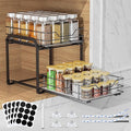 Spice Rack Organizer for Cabinet, 2 Tier Vertical Pull Out Spice Rack – Heavy by GoodProductsGoodLife