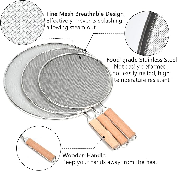 3 Pieces Grease Splatter Screen - Image 4