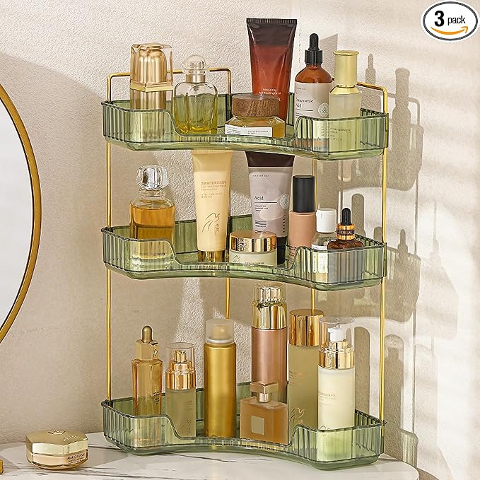 Aveniee Corner Bathroom Counter Organizer, 3 Tier Makeup Perfume Storage by Aveniee