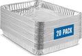 PLASTICPRO Aluminum Pans 20 Pack Disposable Cookie Sheets 9'' x 13'' Baking by PLASTICPRO