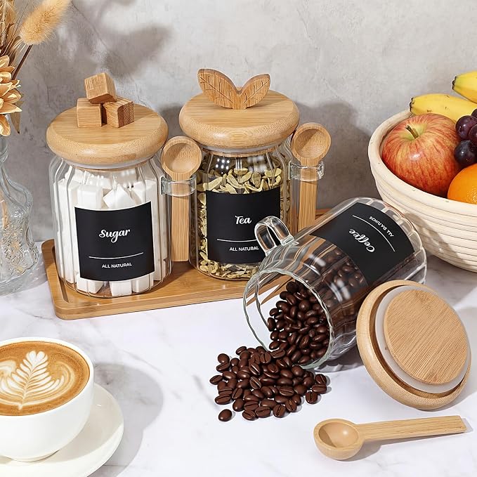 Suclain 3 Pcs Glass Coffee Container - Image 5
