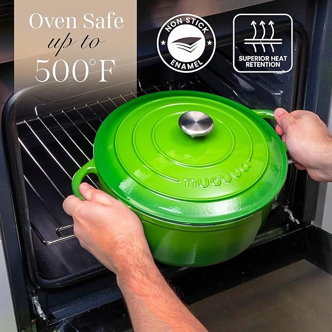 Cast Iron Dutch Oven with Lid – Non-Stick Ovenproof Enamelled Casserole Pot – - Image 5