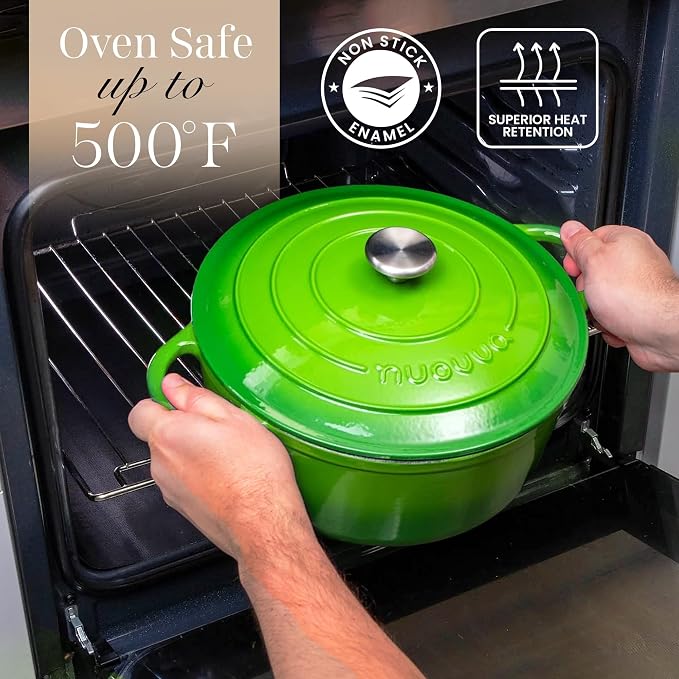 Cast Iron Pot with Lid – Non-Stick Ovenproof Enamelled Casserole Pot, Oven Safe - Image 5