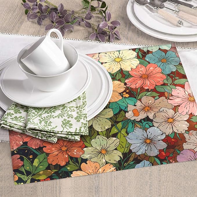 Colorful Wildflowers Dish Drying Mat - Image 7