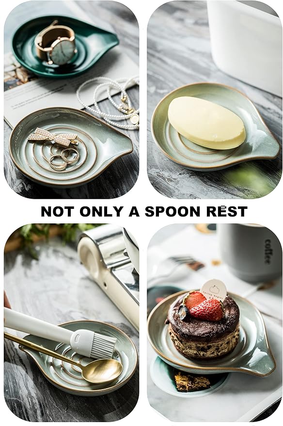LAUCHUH Spoon Rest, Heat-Resistant Spatula Rest - Image 6
