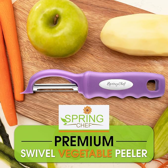 Spring Chef Premium Swivel Vegetable Peeler, Comfortable Handle and Ultra Sharp - Image 7