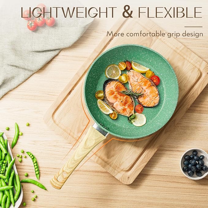 Innerwell Nonstick 9.5 Inch Skillet, PTFE & PFOA Free, Suitable - Image 4