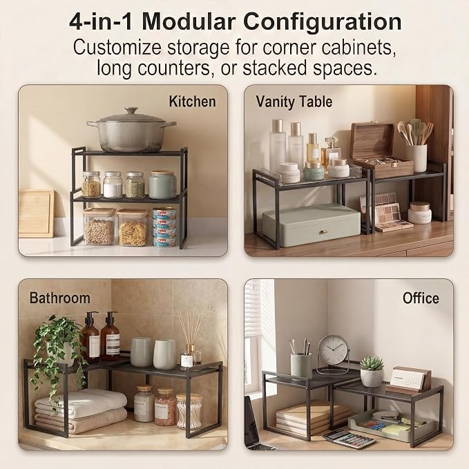Set of 2 Cabinet Organizers 16.1''W 44 LBS Load Capacity Heavy Duty Kitchen - Image 6