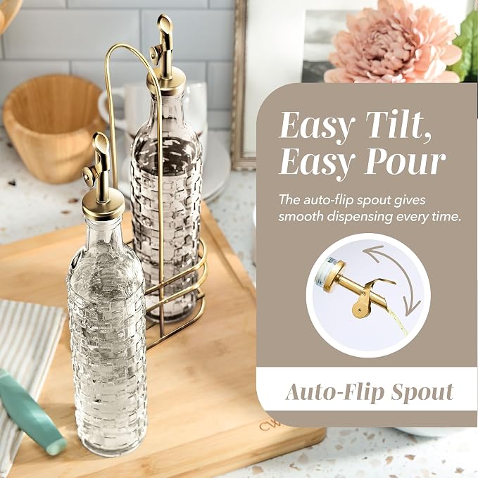 COOK WITH COLOR Glass Olive Oil Bottle Dispenser - Image 3