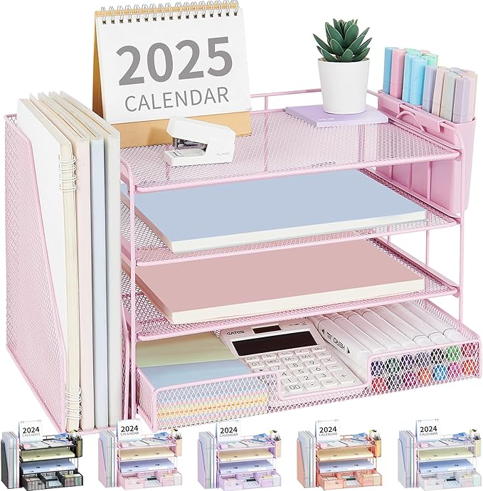 OPNICE Desk Organizer, 4-Tier Desktop File Organizer by OPNICE