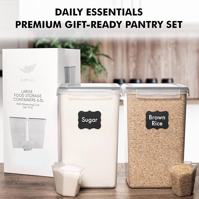 WHITE FEATHER SUPPLIES 2 PC Large Food Storage Containers - Image 8