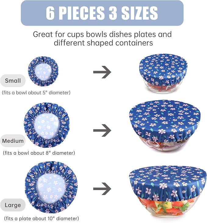 wegreeco Elastic Reusable Bowl Covers - Image 3