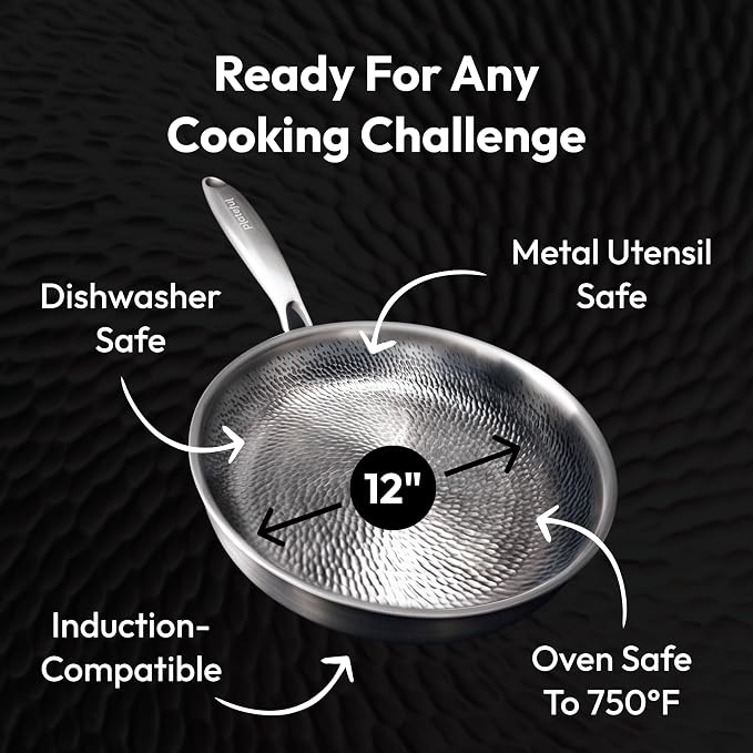 Plateful Titanium Pan For Cooking 12" - Image 5