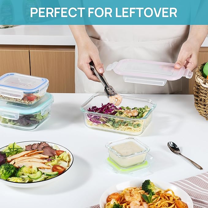 Vtopmart 8 Pack Glass Food Storage Containers - Image 4