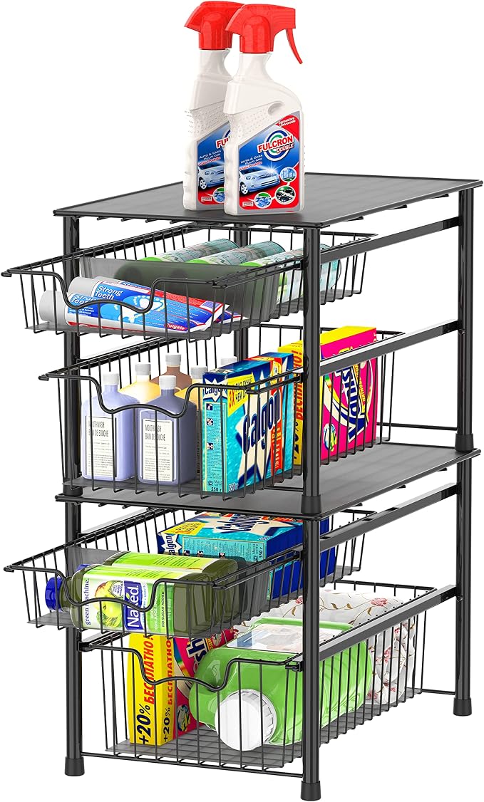 Simple Houseware Stackable Sliding Basket Organizer Drawer - Image 4