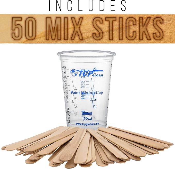 TCP Global 10 oz. Graduated Plastic Mixing Cups - Image 5