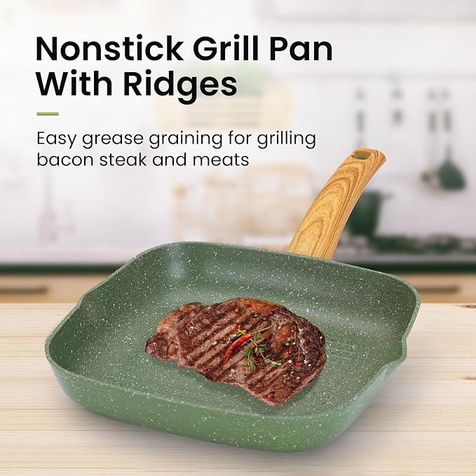 DishDelight Green Pots and Pans Set Non Stick, 30 Piece Induction Kitchen - Image 6