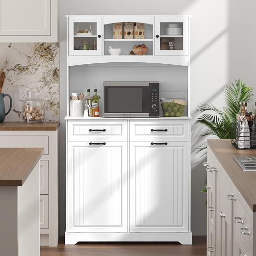 Double 13 Gallon Tilt Out Trash Can Cabinet - Image 8