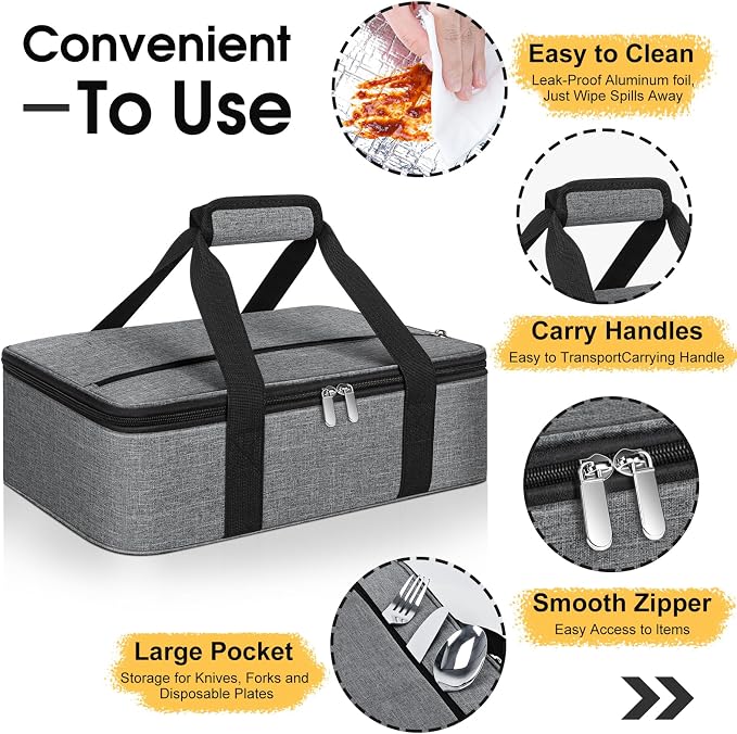 Insulated Casserole Carrier, Portable Casserole Carrier - Image 3