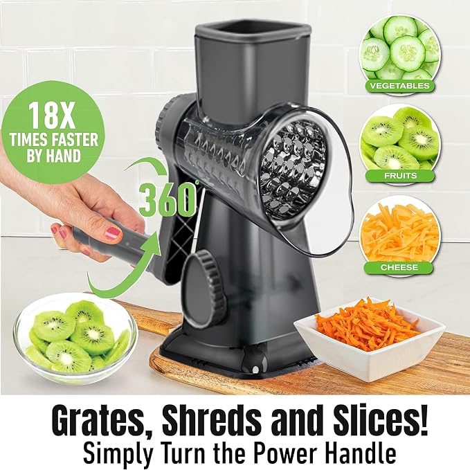 Cheese Grater Hand Crank Rotary Vegetables Shredder - Image 3