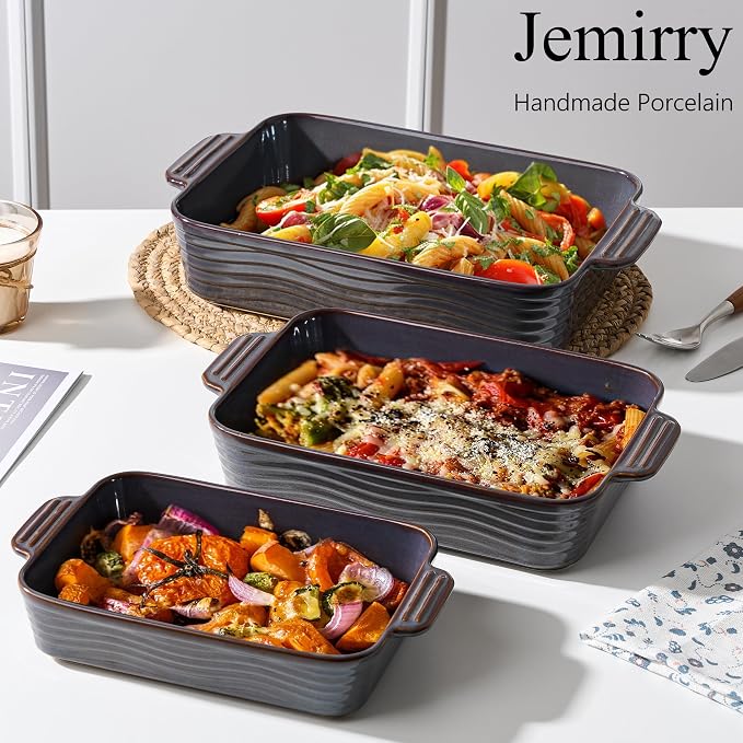 Ceramic Baking Dish Set of 3, Casserole Dishes - Image 6