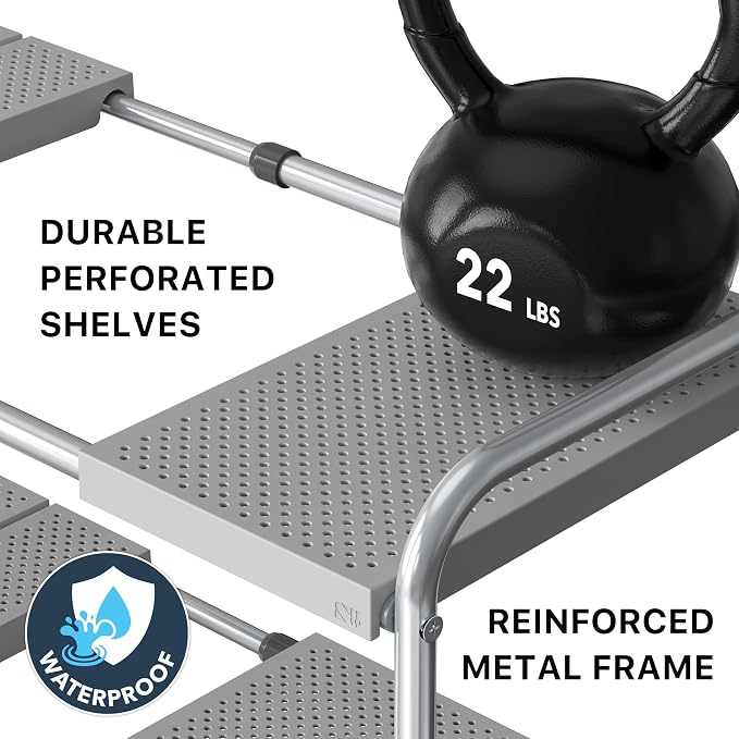 Simple Houseware Under Sink 2-Tier Heavy Duty Expandable Rack Organizer - Image 6