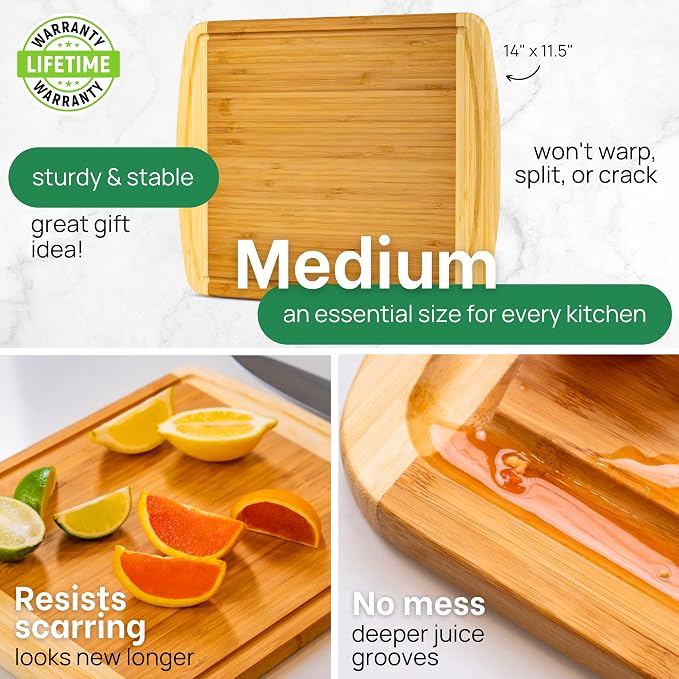 GREENER CHEF 15 Inch Medium Cutting Board - Image 3