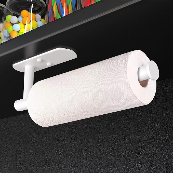 VAEHOLD Self Adhesive Paper Towel Holder Under Cabinet Mount, Wall Mounted - Image 2