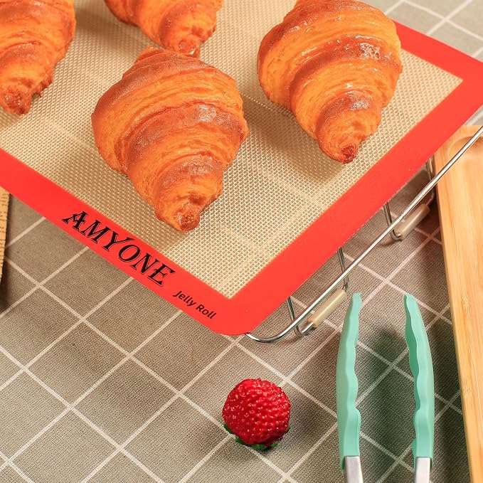 AMYONE Silicone Baking Mat for Jelly Roll Pan, Non-Stick Silicone Baking Sheet - Image 5