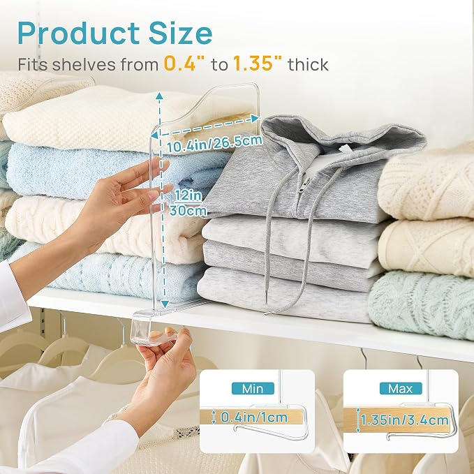 Vtopmart 8 Pack 12in Height Shelf Dividers - Image 8