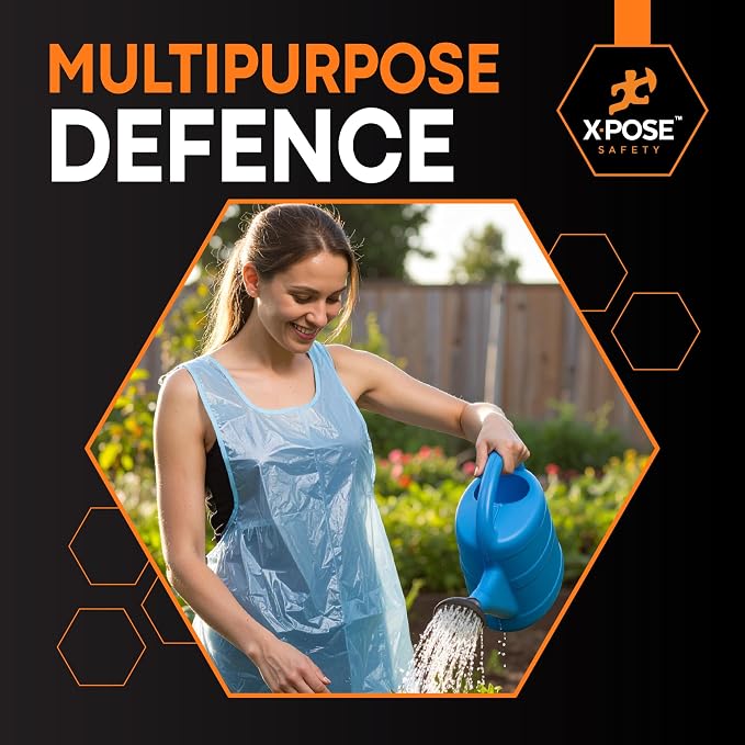 Xpose Safety 300 Blue Plastic Disposable Aprons - Image 5