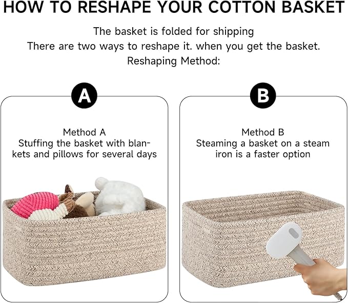 OIASKET 6 Pack Storage Baskets for Shelves, Small Baskets for Shelves, Cute - Image 6