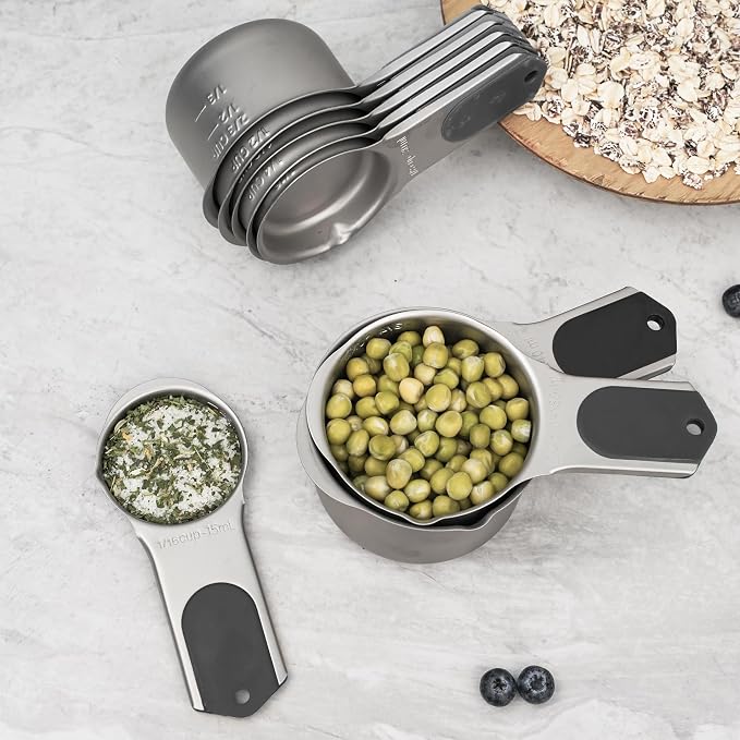 Stianless Steel Magnetic Measuring Cups, Kitchen Aid Cups Measuring set - Image 4