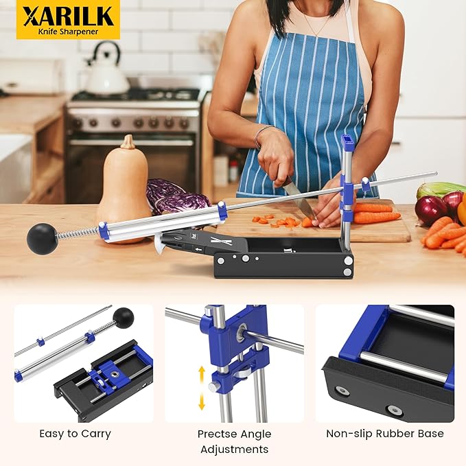 Foldable Portable Knife Sharpening System, Adjustable Knife Sharpener Kit - Image 3