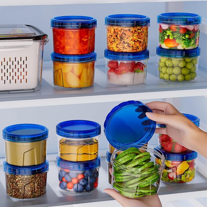 12 Pack-16 OZ Freezer Storage Containers, Small Plastic Containers - Image 4