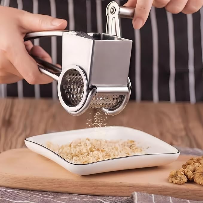 Manual Rotary Cheese Grater Stainless Steel Parmesan Grater, Hand Crank Cheese - Image 3