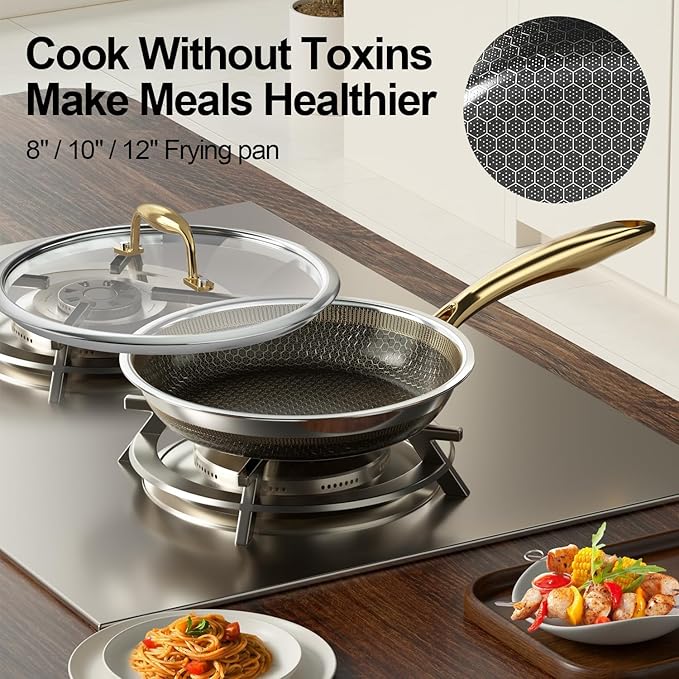 FogDream 10 Inch Stainless Steel Frying Pan - Image 2