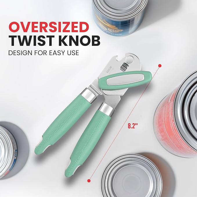 Zulay Kitchen Heavy Duty Stainless Steel Can Opener – Manual Can & Bottle Opener - Image 4