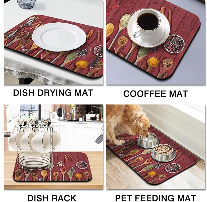 Dish Drying Mat for Kitchen Counter 2 Pack - Image 6