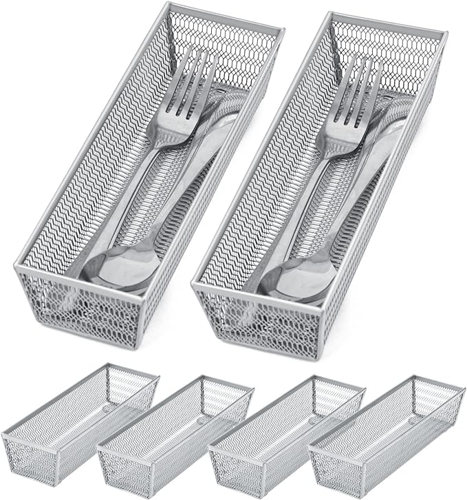 Neudeco Silverware Organizer, Mesh Drawer Organizer - Image 4