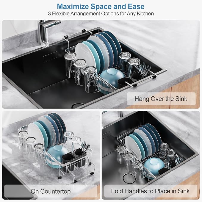 GSlife Small Sink Dish Drying Rack - Image 2