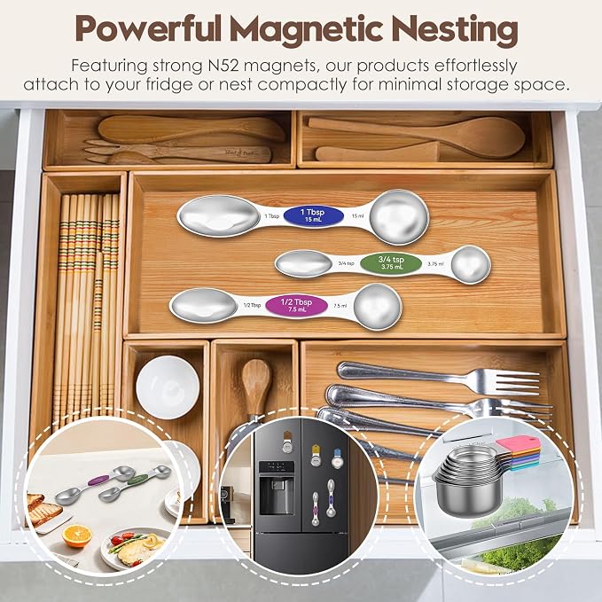 Magnetic Measuring Cups and Spoons Set - Image 5