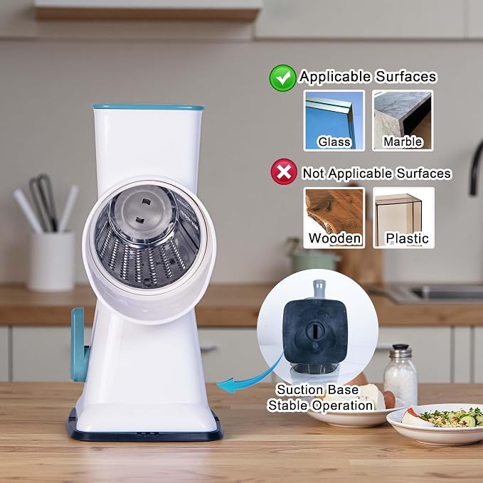 White Rotary Cheese Grater - Image 5