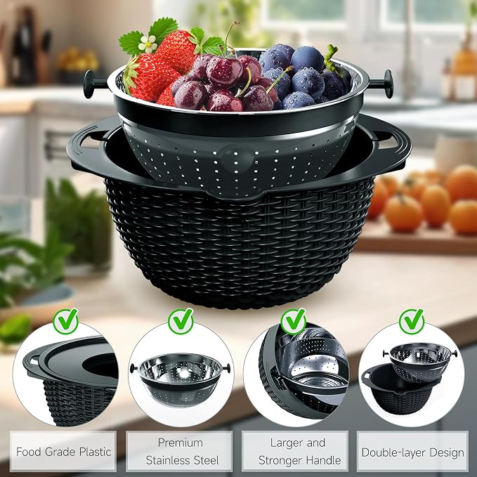 4-1 Colander with Bowl Set - Image 6