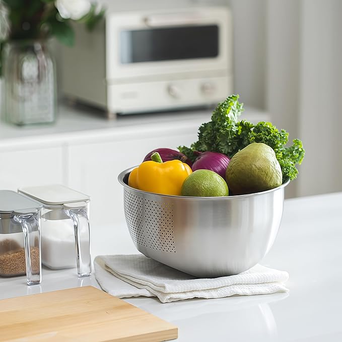 Rice Washer Strainer Bowl, Stainless Steel Quinoa Washing Bowl - Image 7