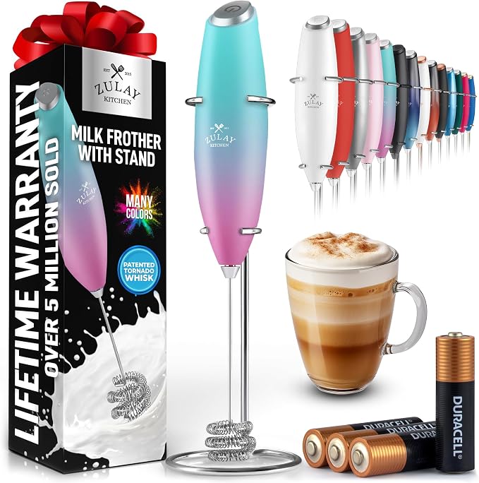 Zulay Kitchen Patented Tornado Triple Whisk Milk Frother by ZulayKitchen